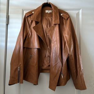 SKIES ARE BLUE Vegan Leather Jacket size 2X
